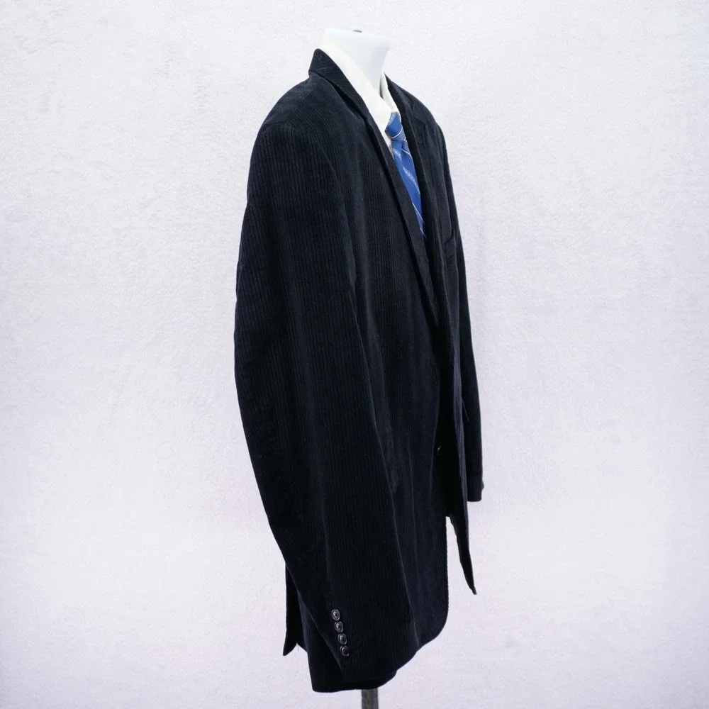 JF‎ Ferrar Corduroy Suede Black Cotton 2 Button Blazer 44L